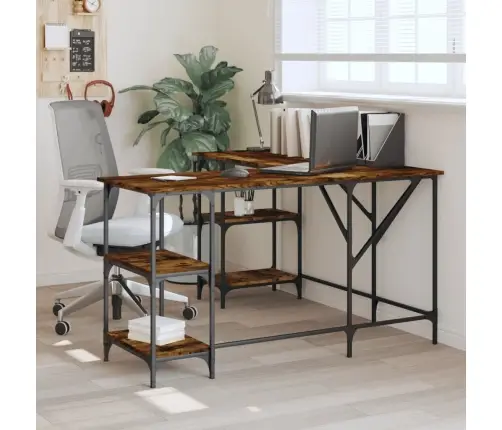 Rakstāmgalds, Ozolkoka Krāsa, 139X139X75 Cm, Inženierijas Koks Vidaxl