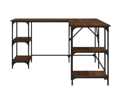 Rakstāmgalds, Brūna Ozolkoka, 139X139X75 Cm, Inžernierijas Koks Vidaxl