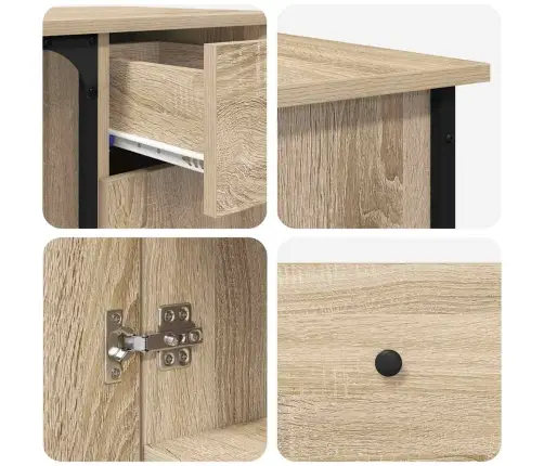 Rakstāmgalds, Sonomas Ozolkoka, 141X141X75 Cm Vidaxl