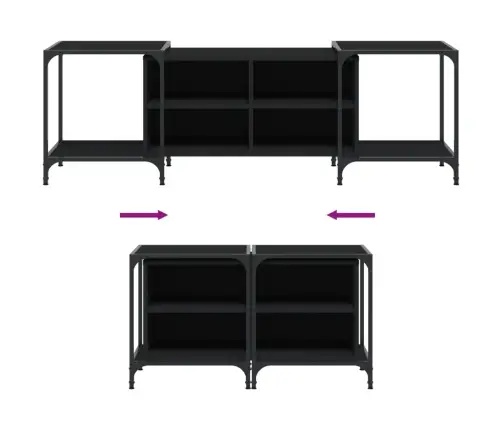 Tv Skapītis, Melns, 153X37X50 Cm, Inženierijas Koks Vidaxl