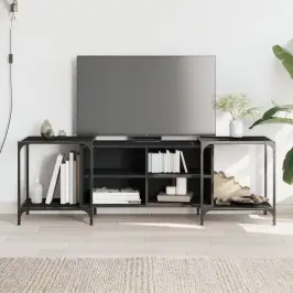 Tv Skapītis, Melns, 153X37X50 Cm, Inženierijas Koks Vidaxl