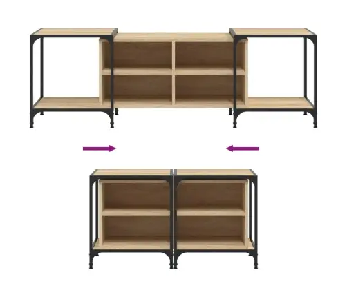 Tv Skapītis, Ozolkoka Krāsa, 153X37X50 Cm, Inženierijas Koks Vidaxl