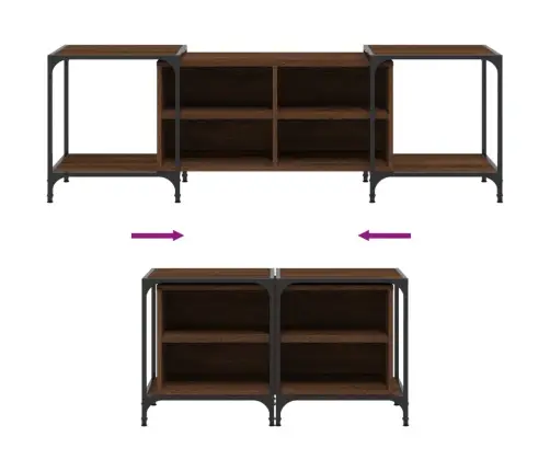 Televizoriaus Spintelė, Ruda Ąžuolo, 153X37X50cm Mediena