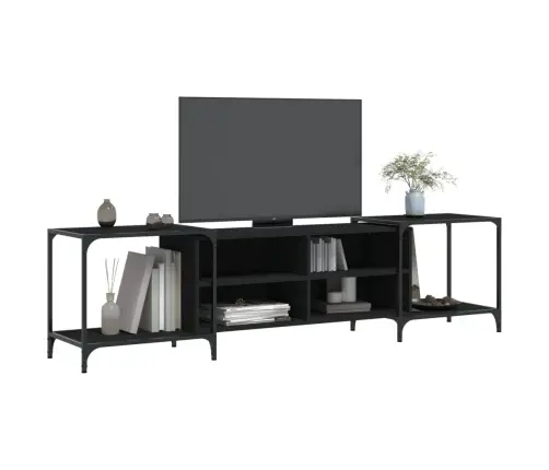 Tv Skapītis, Melns, 203X37X50 Cm, Inženierijas Koks Vidaxl
