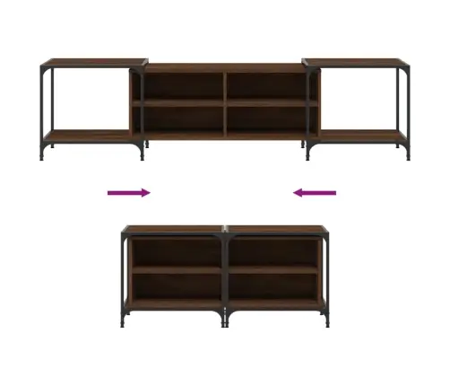 Tv Skapītis, Brūna Ozolkoka, 203X37X50 Cm, Inženierijas Koks Vidaxl