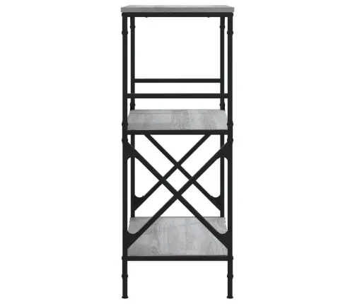 Grāmatu Plaukts, 3 Līmeņi, Pelēks, 59X35X90,5 Cm, Koks Vidaxl