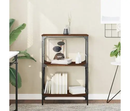 Grāmatu Plaukts, 3 Līmeņi, Ozola Krāsa, 59X35X90,5 Cm, Koks Vidaxl