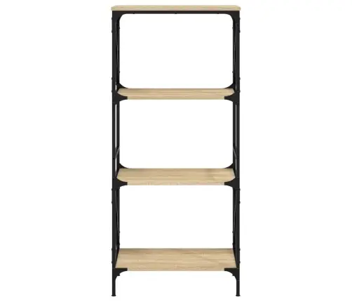 Grāmatu Plaukts, 4 Līmeņi, Ozola Krāsa, 59X35X132 Cm, Koks Vidaxl