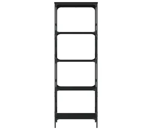 Knygų Spinta, 5 Aukštų, Juoda, 59X35X171cm Apdirbta Mediena