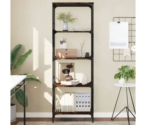 Grāmatu Plaukts, 5 Līmeņi, Ozola Krāsa, 59X35X171 Cm, Koks Vidaxl