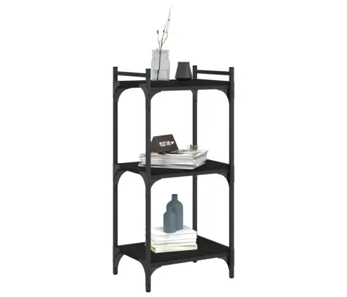 Grāmatu Plaukts, 3 Līmeņi, Melns, 40X30X86Cm, Inženierijas Koks Vidaxl Grāmatu Plaukts, 3 Līmeņi, Melns, 40X30X86Cm, Inženierijas Koks Vidaxl