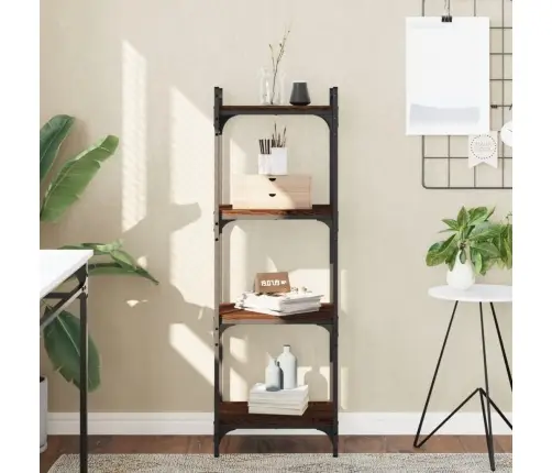 Grāmatu Plaukts, 4 Līmeņi, 40X30X120 Cm, Inženierijas Koks Vidaxl