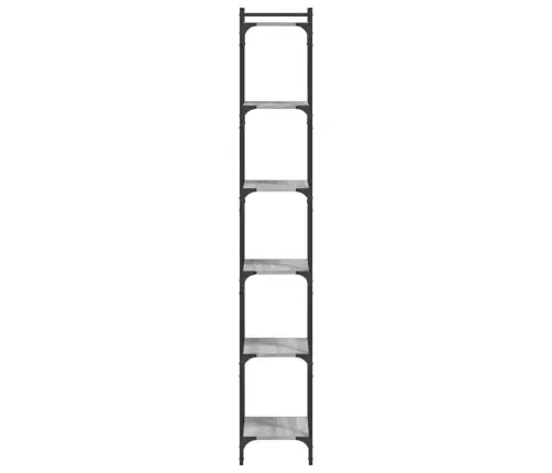 Grāmatu Plaukts, 6 Līmeņi, Pelēks, 40X30X188 Cm, Koks Vidaxl