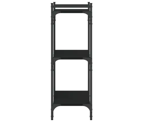Raamaturiiul 3-Korruseline, Must, 60 X 30 X 86 Cm Tehispuit