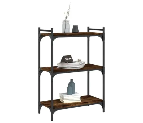 Knygų Spinta, 3 Aukštų, Dūminė, 60X30X86cm Apdirbta Mediena