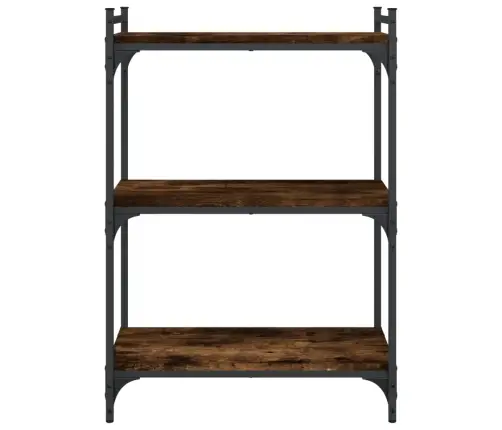 Knygų Spinta, 3 Aukštų, Dūminė, 60X30X86cm Apdirbta Mediena