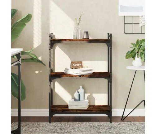 Knygų Spinta, 3 Aukštų, Dūminė, 60X30X86cm Apdirbta Mediena