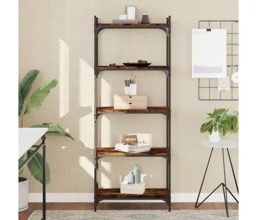 Grāmatu Plaukts, 5 Līmeņi, Ozola Krāsa, 60X30X154 Cm, Koks Vidaxl