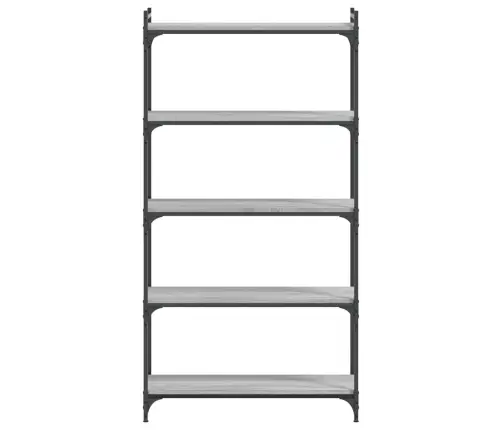 Grāmatu Plaukts, 5 Līmeņi, Pelēks, 80X30X154 Cm, Koks Vidaxl