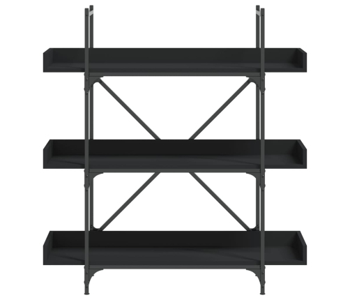 Grāmatu Plaukts, 3 Līmeņi, Melns, 100X33X108,5 Cm, Koks Vidaxl