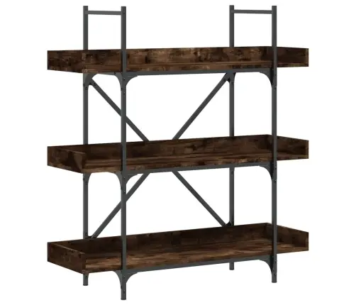 Raamaturiiul 3 Korrust, Suitsutamm, 100X33X108,5 cm Tehispuit