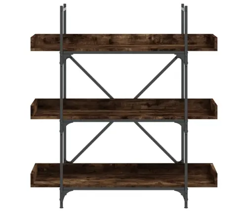 Raamaturiiul 3 Korrust, Suitsutamm, 100X33X108,5 cm Tehispuit