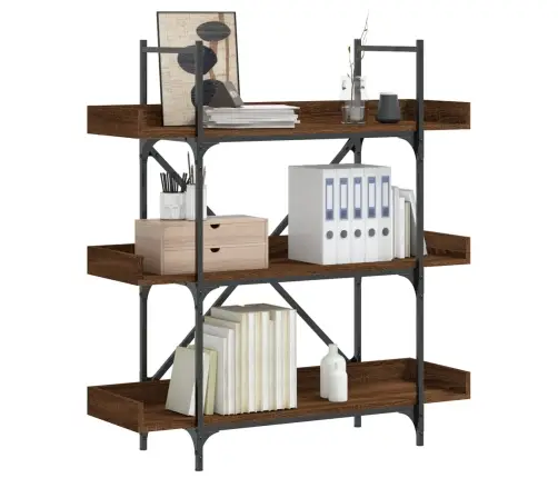 Grāmatu Plaukts, 3 Līmeņi, Ozola Krāsa, 100X33X108,5 Cm, Koks Vidaxl