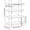 4-Korruseline Raamaturiiul, Must, 100X33X145,5 cm Tehispuit 4-Korruseline Raamaturiiul, Must, 100X33X145,5 cm Tehispuit
