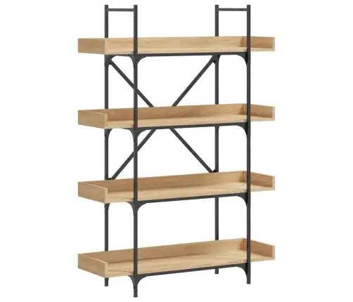 Raamaturiiul 4 Korrust, Sonoma Tamm, 100X33X145,5 cm Tehispuit