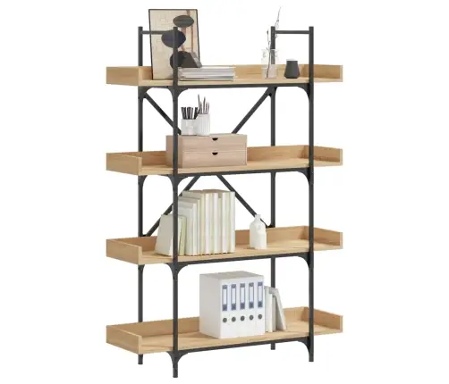 Raamaturiiul 4 Korrust, Sonoma Tamm, 100X33X145,5 cm Tehispuit