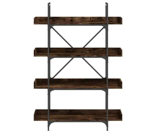 Knygų Spinta, 4 Aukštų, Dūminio Ąžuolo, 100X33X145,5cm Mediena