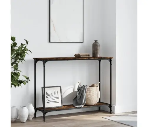 Konsoollaud, Suitsutatud Tamm, 101X30,5X75 cm Tehispuit