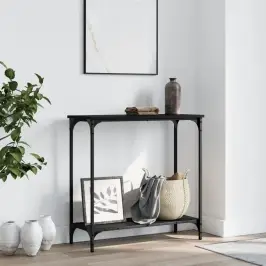 Konsoles Galdiņš, Melns, 75X30,5X75 Cm, Inženierijas Koks Vidaxl