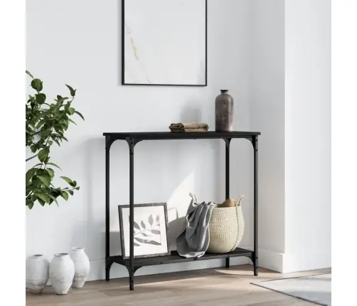 Konsoles Galdiņš, Melns, 75X30,5X75 Cm, Inženierijas Koks Vidaxl