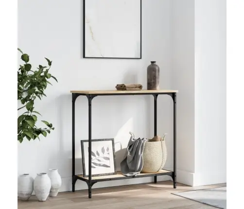 Konsoles Galdiņš, Koka Krāsa, 75X30,5X75 Cm, Inženierijas Koks Vidaxl