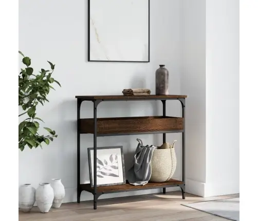 Konsoles Galdiņš, Brūna Ozola, 75X29X75 Cm, Inženierijas Koks Vidaxl