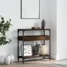 Konsoles Galdiņš, Brūna Ozola, 75X29X75 Cm, Inženierijas Koks Vidaxl