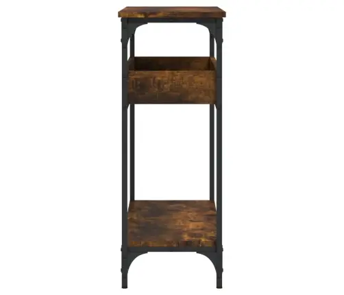 Riiuliga Konsoollaud, Suitsutatud Tamm, 100X29X75 cm Tehispuit Riiuliga Konsoollaud, Suitsutatud Tamm, 100X29X75 cm Tehispuit