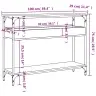 Konsoles Galdiņš, Brūna Ozola, 100X29X75 Cm, Inženierijas Koks Vidaxl