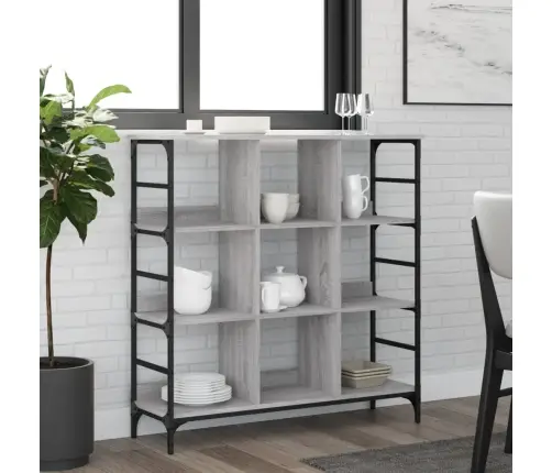 Kumode, Pelēks, 102X32X103,5 Cm, Inženierijas Koks Vidaxl