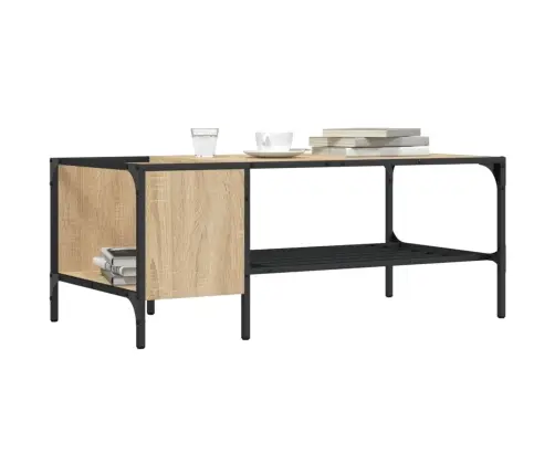 Kafijas Galdiņš Ar Plauktu, Ozolkoka Krāsa, 100X51X40 Cm Vidaxl