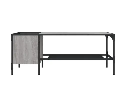 Riiuliga Kohvilaud, Hall Sonoma, 100 X 51 X 40 cm Tehispuit