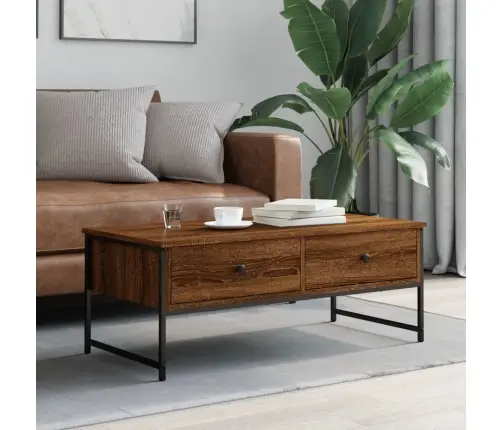 Kafijas Galdiņš, Ozola Krāsa, 101X49X39,5 Cm, Inženierijas Koks Vidaxl