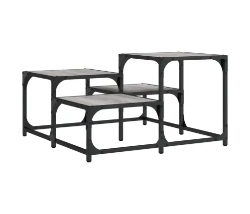 Kafijas Galdiņš, Pelēka Ozola, 68X68X40 Cm, Inženierijas Koks Vidaxl