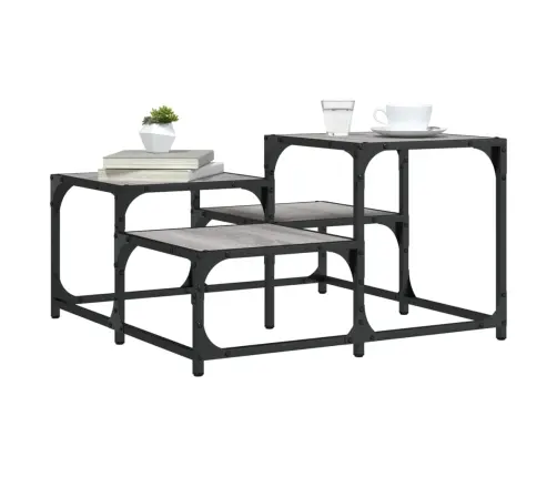 Kafijas Galdiņš, Pelēka Ozola, 68X68X40 Cm, Inženierijas Koks Vidaxl