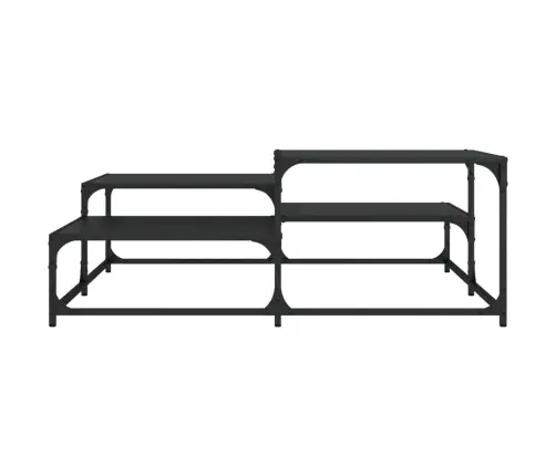 Kohvilaud, Must, 107 X 107 X 40 cm Tehispuit