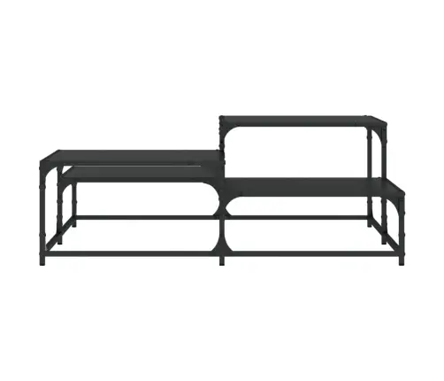 Kohvilaud, Must, 107 X 107 X 40 cm Tehispuit