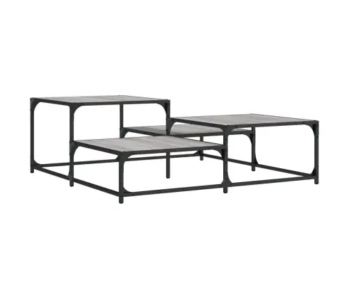 Kafijas Galdiņš, Pelēka Ozola, 107X107X40 Cm, Inženierijas Koks Vidaxl