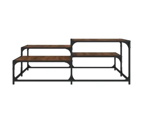 Kafijas Galdiņš, Brūna Ozola, 107X107X40 Cm, Inženierijas Koks Vidaxl