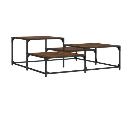 Kafijas Galdiņš, Brūna Ozola, 107X107X40 Cm, Inženierijas Koks Vidaxl